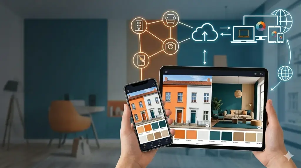 Digitale Farbgestaltung Visualisierung